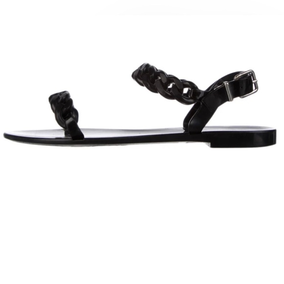 Givenchy Nea Chain Black Jelly Flat Sandal,Size-(EU)-39/(US)-9 but can fit 8-8.5 - Picture 6 of 14